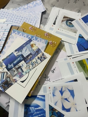 blue journaling stickers