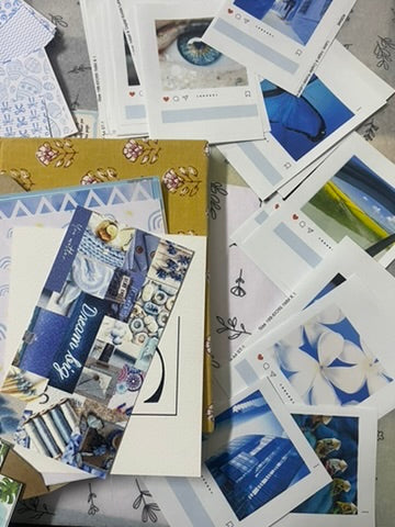 blue journaling stickers