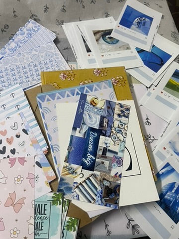 blue journaling stickers