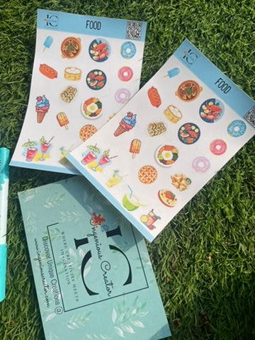 blue journaling stickers
