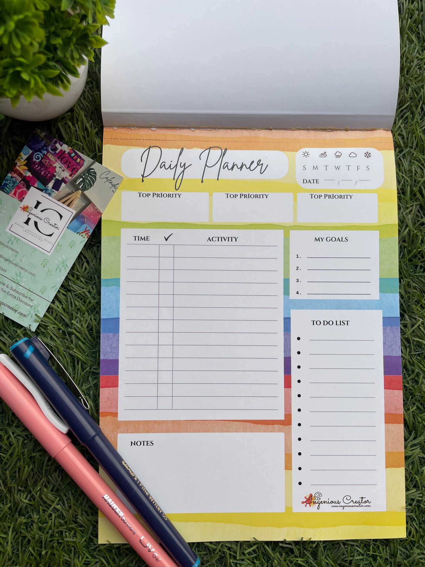 Be the Change Daily Planner: Stronger than the Storm - Ingenious Creator's Store