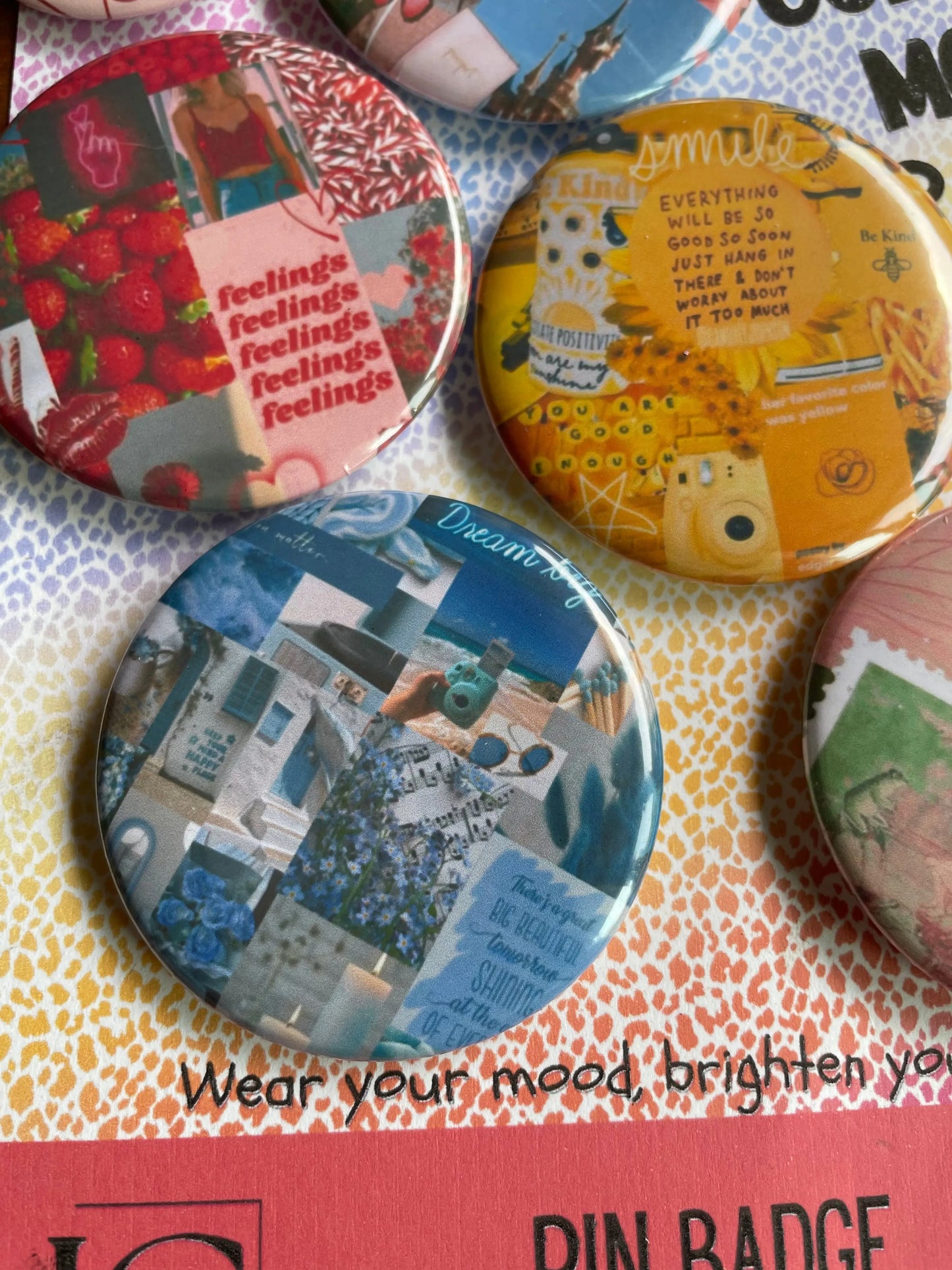 Colour Mood Pack: Pin Badge Pack of Six.