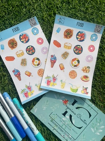 blue journaling stickers