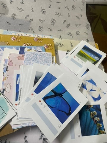 blue journaling stickers