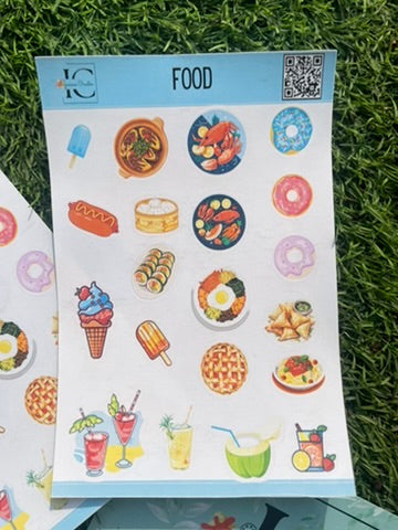 blue journaling stickers