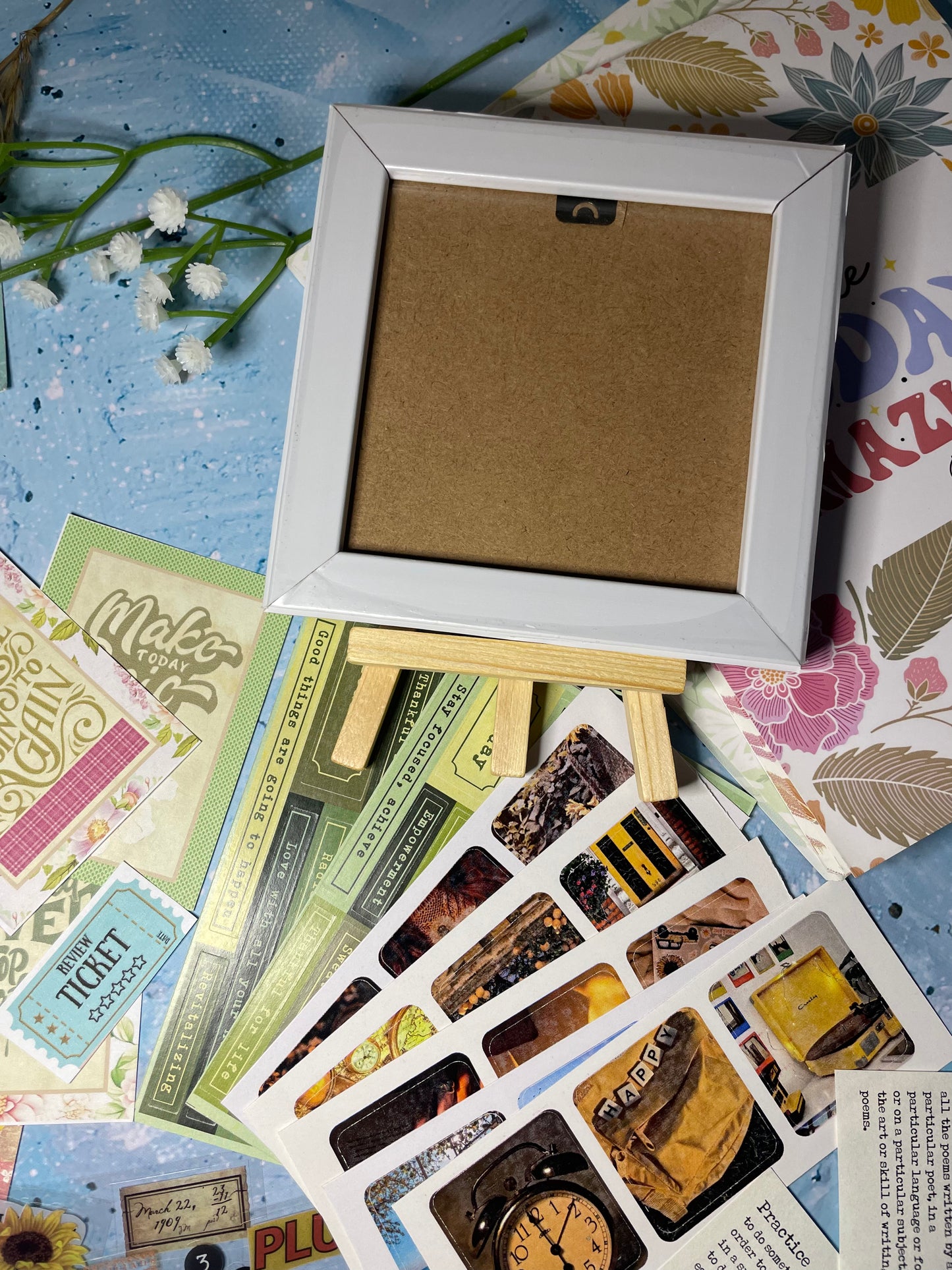 Frame the Feeling Kit – Boho & Pastel | Mini Frame with Easel & 6x8 Frame