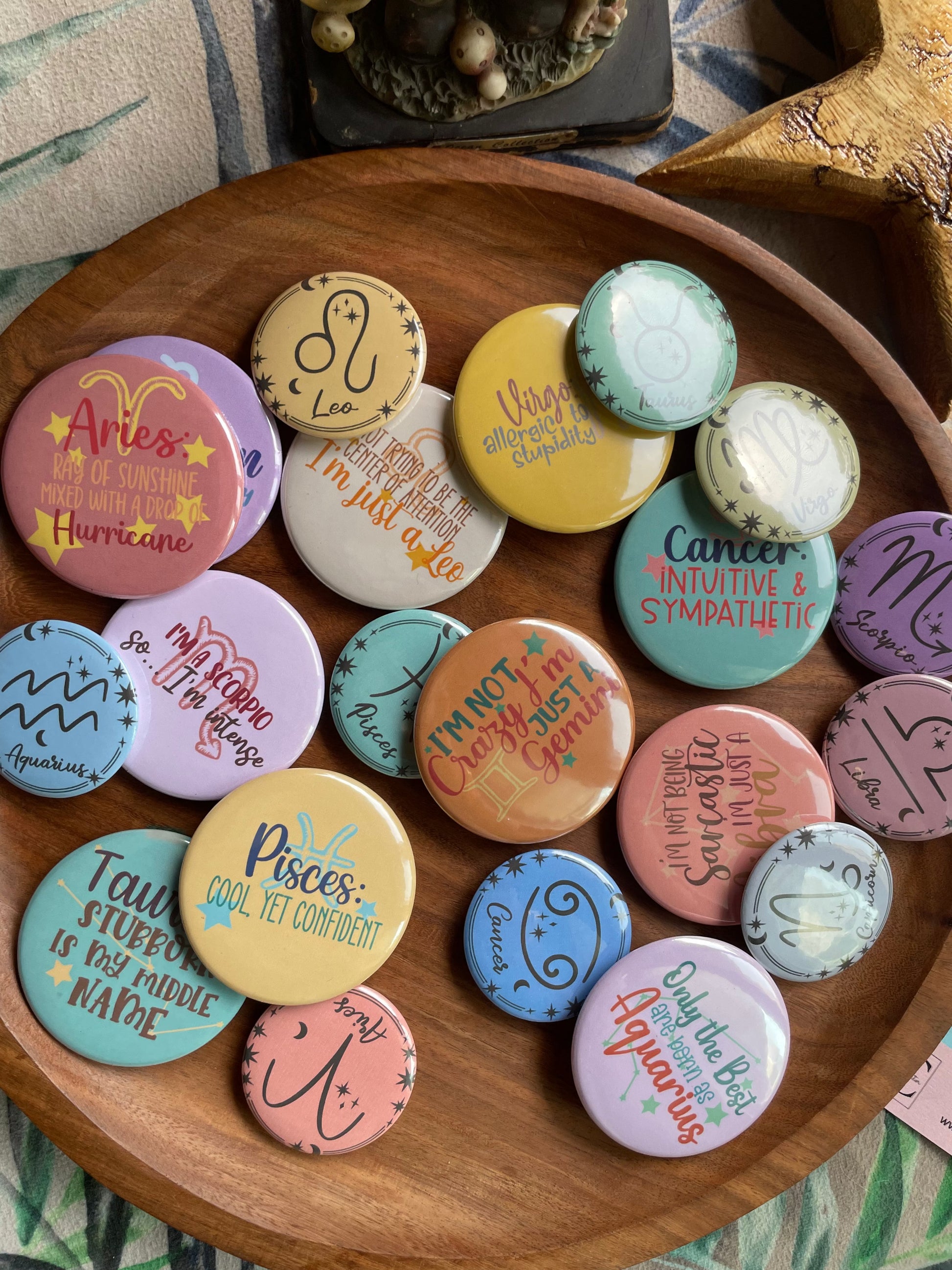 Cosmic Energy (ZODIAC) Pack: Pin Badge Pack of two.