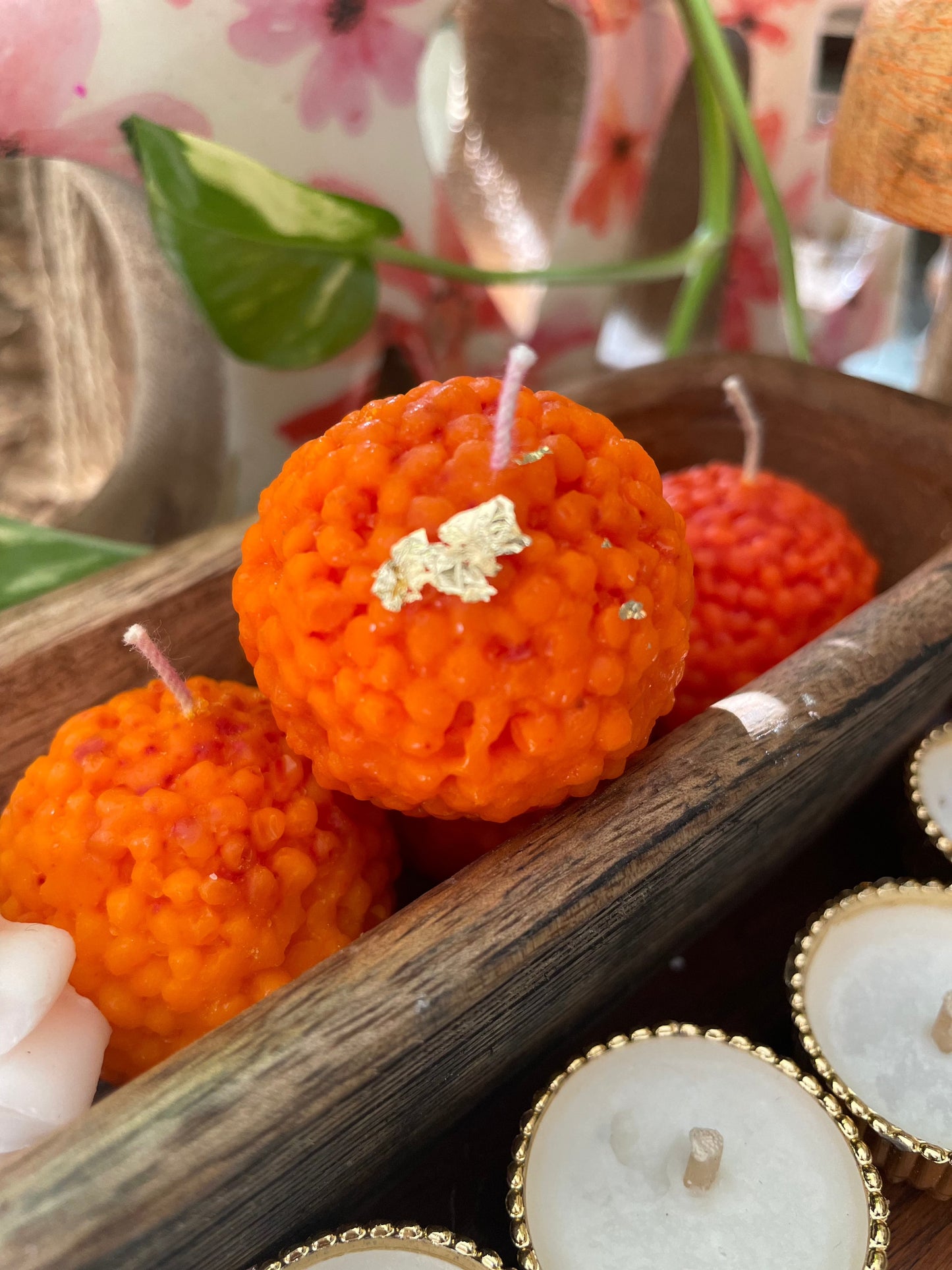 Motichoor Laddoo candle - Box of four laddoos - Ingenious Creator's Store