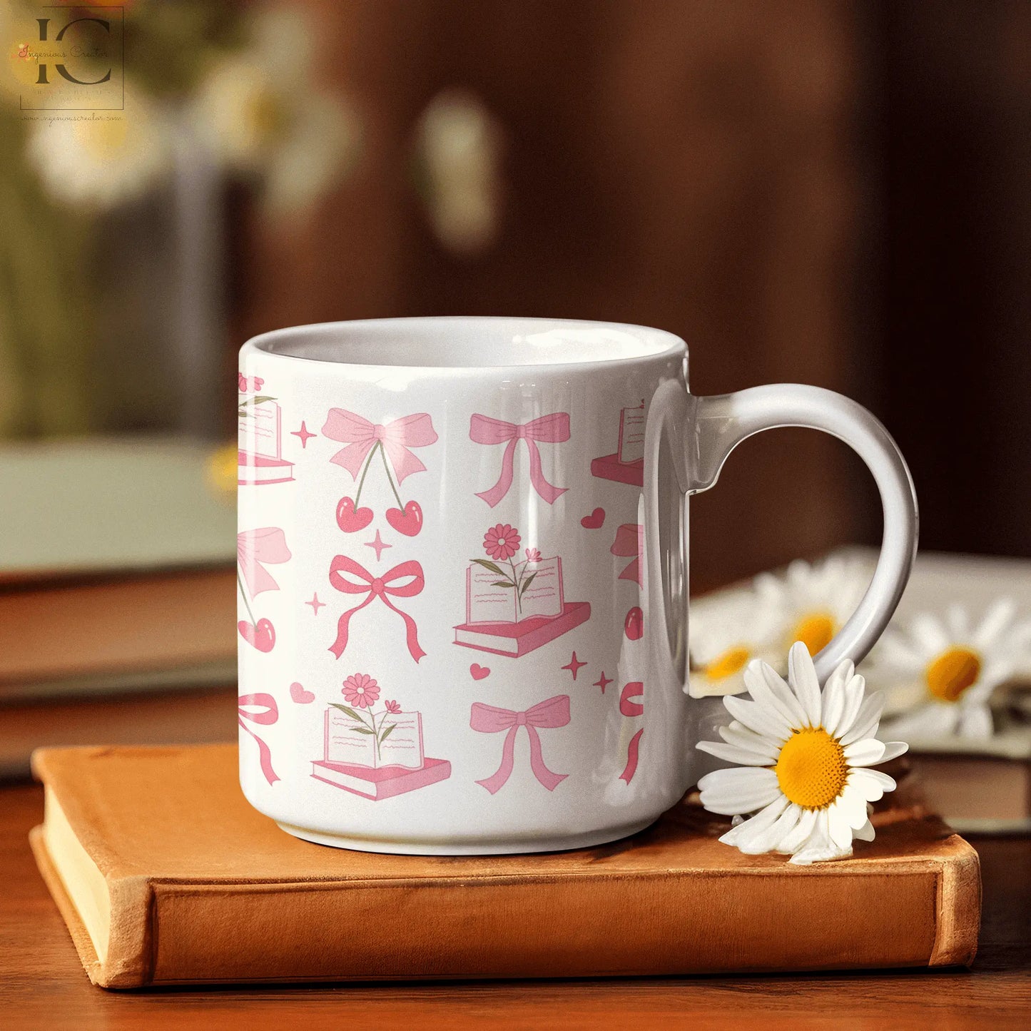 Pink Bow mug - Ingenious Creator's Store