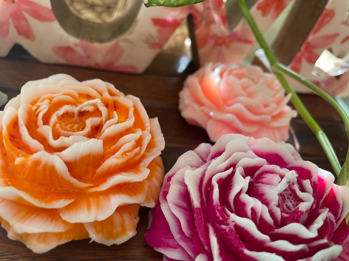 Scented Floral Peony Candle (Set of 2) - Ingenious Creator's Store