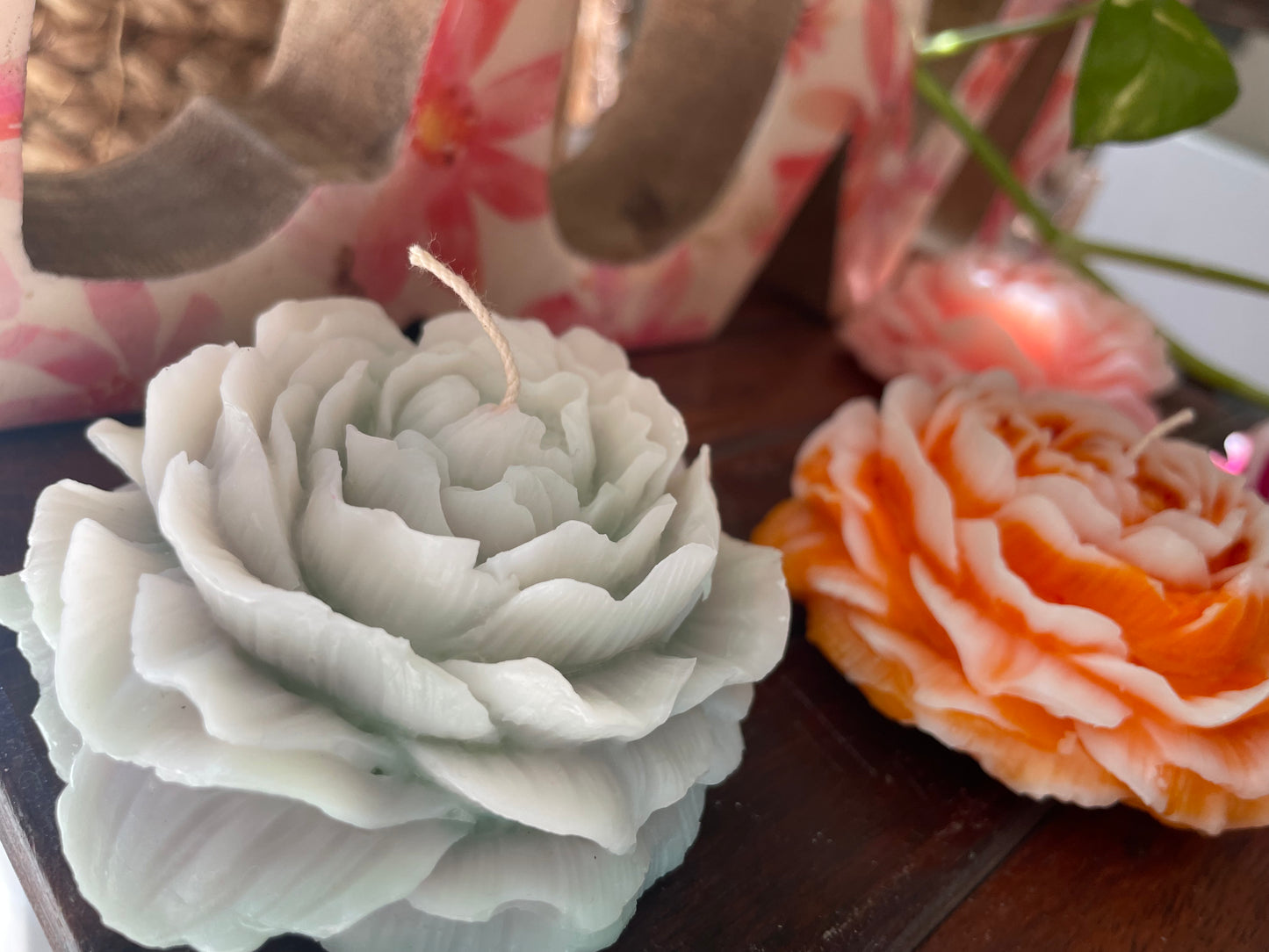 Scented Floral Peony Candle (Set of 2) - Ingenious Creator's Store