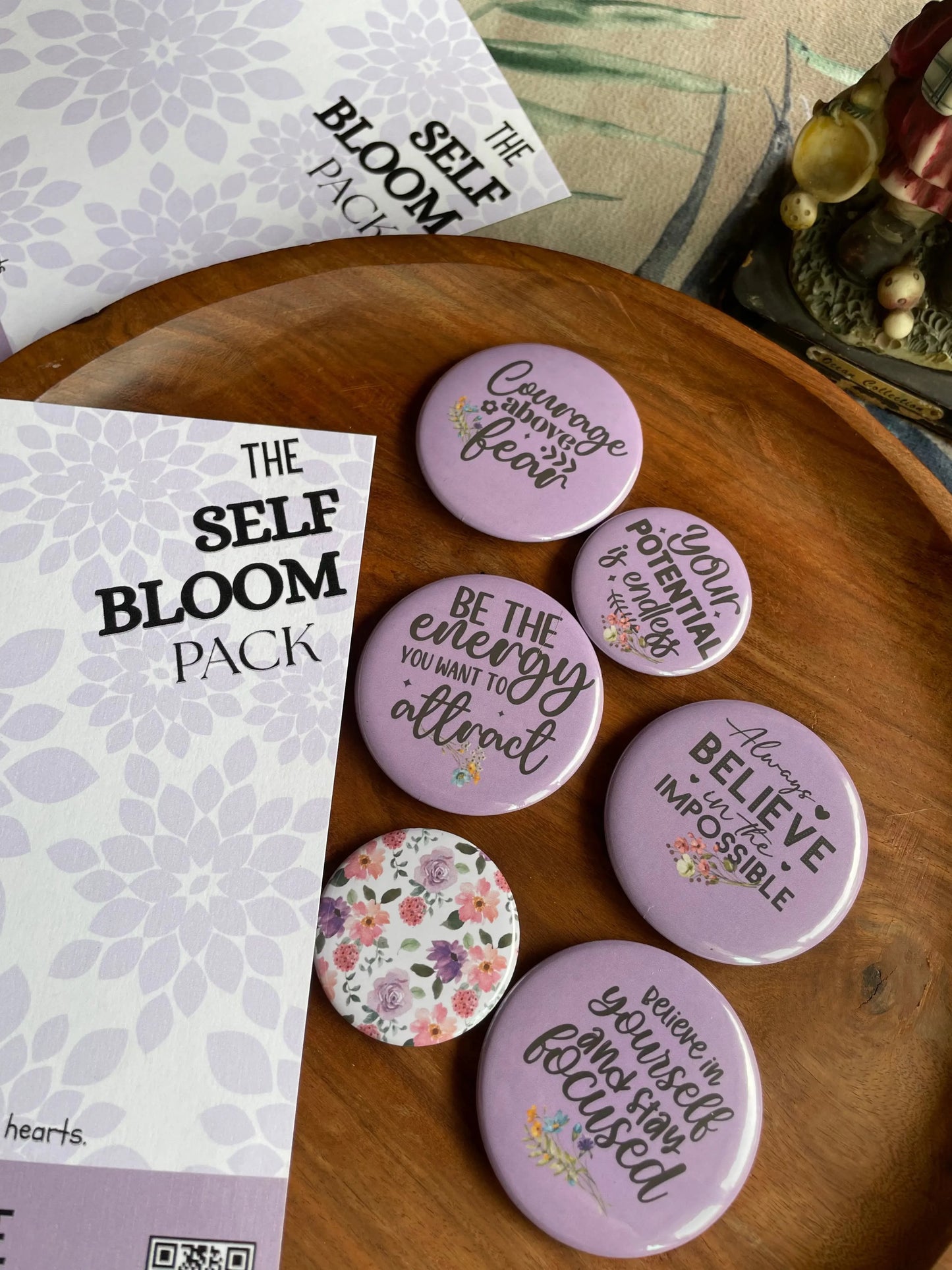 Self Bloom Pack: Pin Badge Pack of Six.