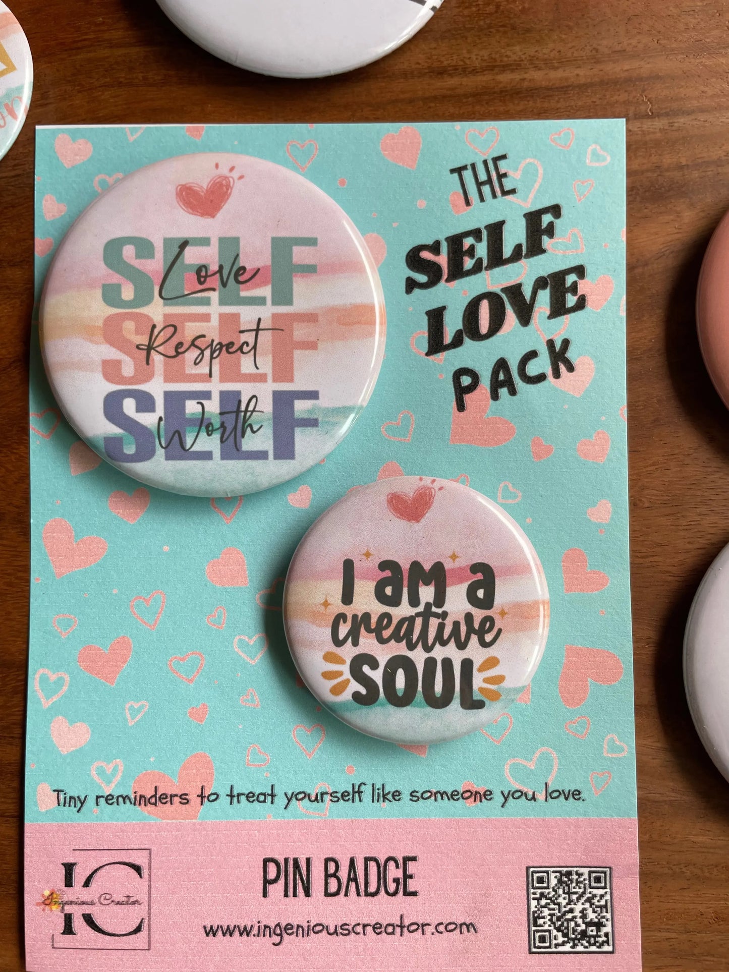 Self Love Mystery Pack: Pin Badge Pack of Two.