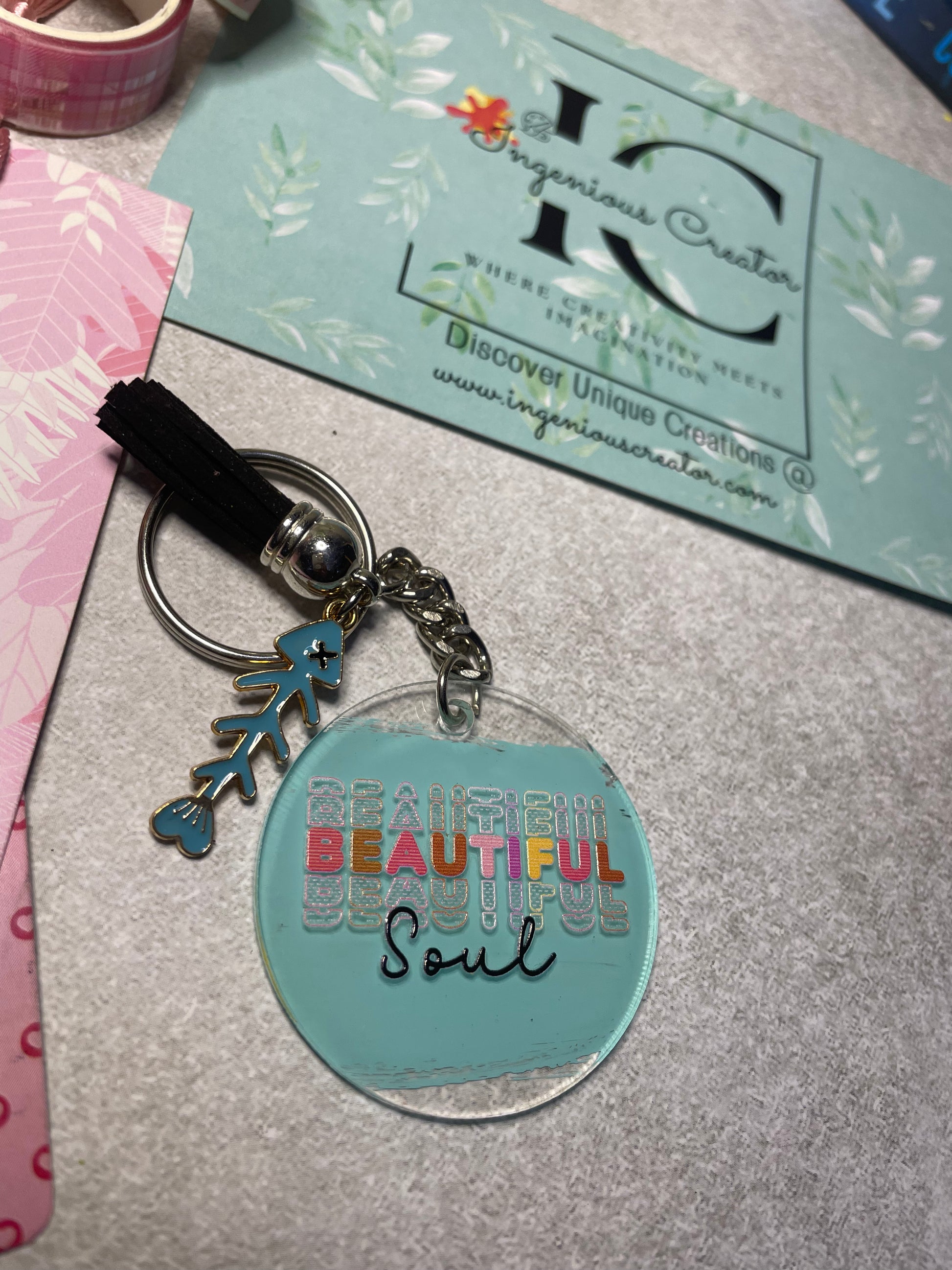 Keychains Inspiring Quote keychain
