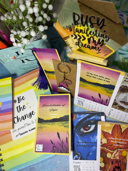 Brushstrokes of Hope – Diwali Gift Calendar Combo 2026 | Art Calendar, Planner & More 