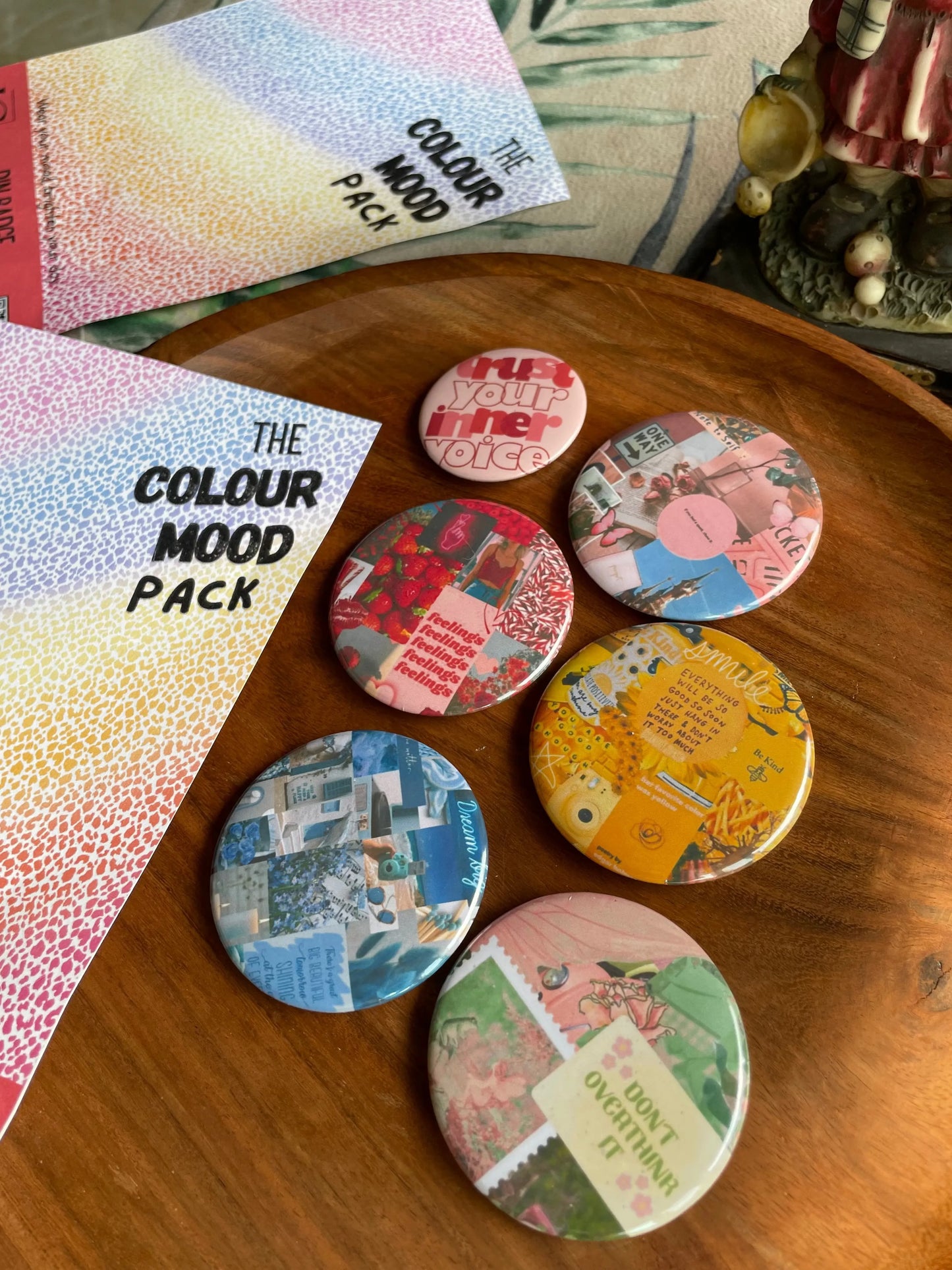 Colour Mood Pack: Pin Badge Pack of Six. 