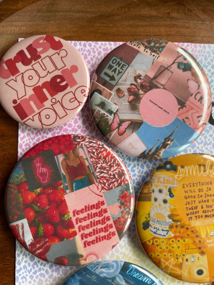 Colour Mood Pack: Pin Badge Pack of Six. 