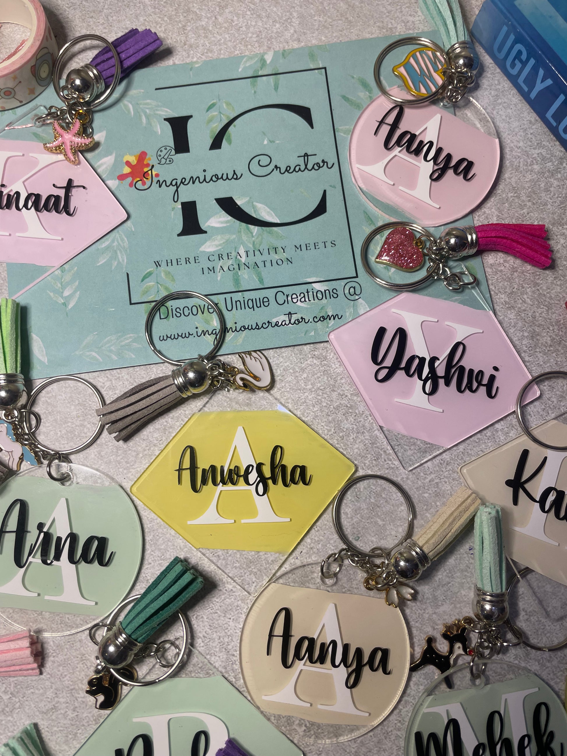 Customizable Artistic Acrylic Keychain 