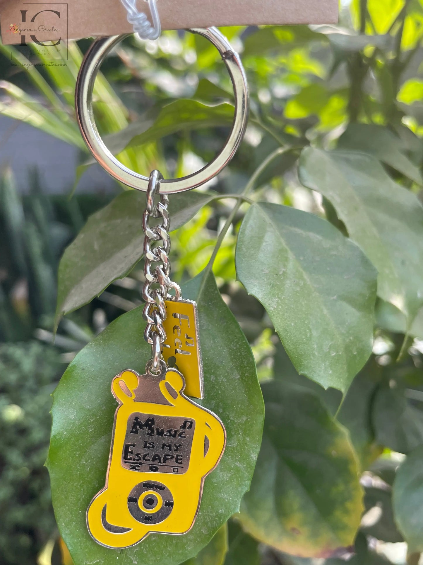 Feel the Beat Enamel Keychain - Ingenious Creator's Store