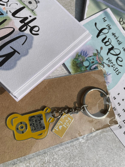 Feel the Beat Enamel Keychain - Ingenious Creator's Store