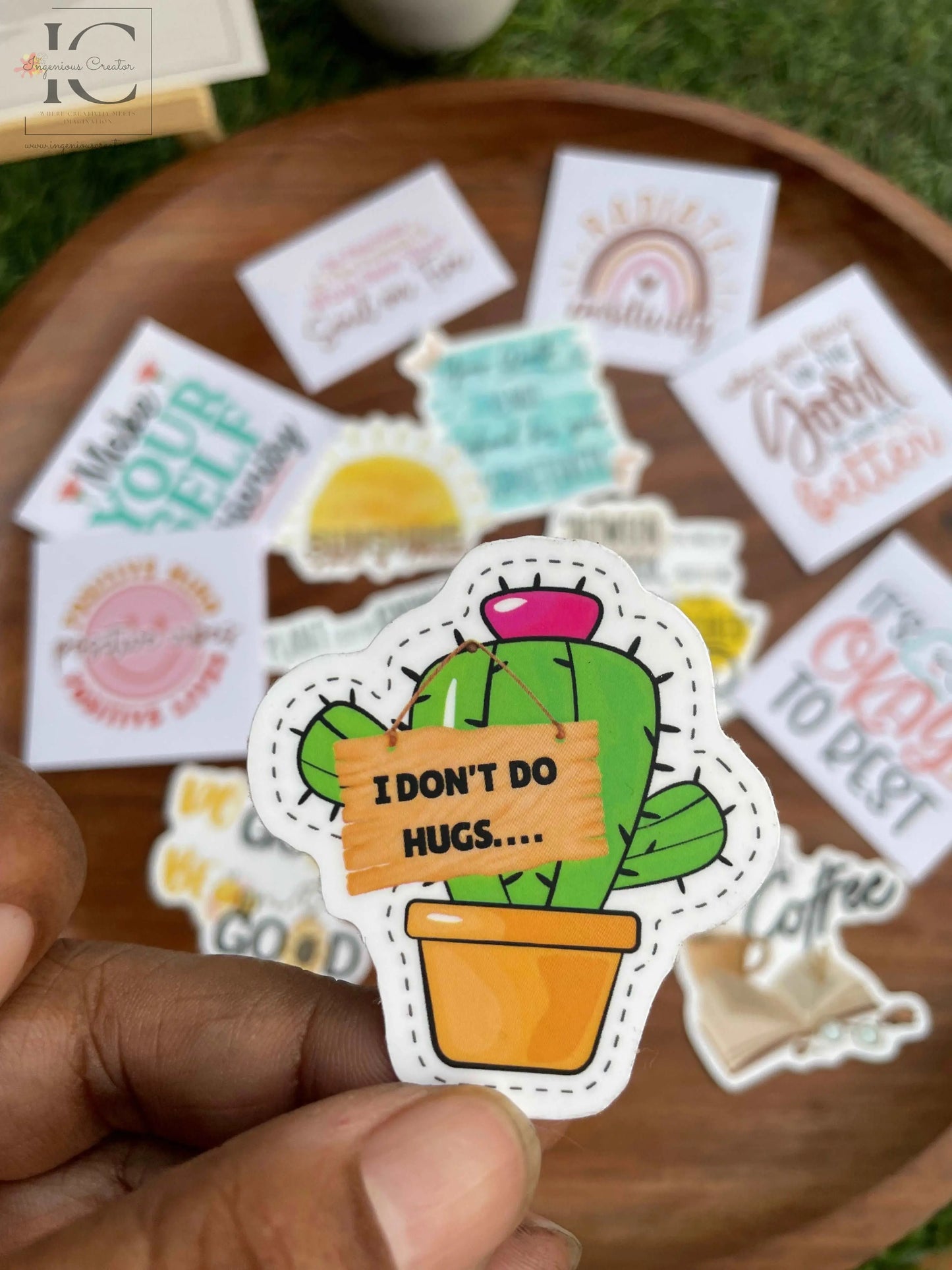 I DONT DO HUGGS STICKER - Ingenious Creator's Store