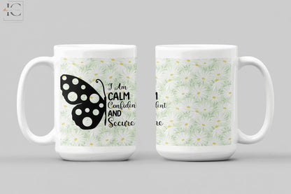 I am calm confident and secure mug - Ingenious Creator's Store
