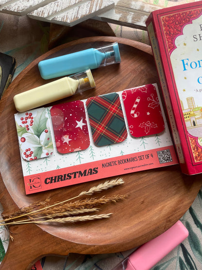 Christmas Magnetic Bookmark Set (Pack of 4) 