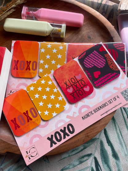 XOXO — Magnetic Bookmark Set (Pack of 4) 