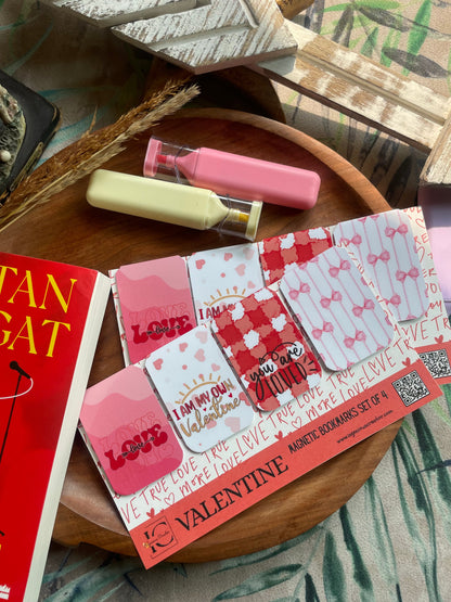 VALENTINE — Magnetic Bookmark Set of 4 