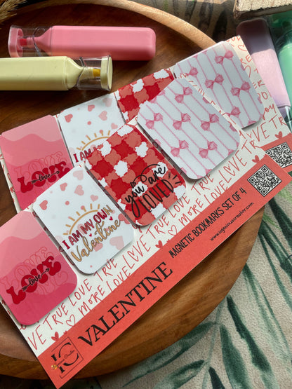 VALENTINE — Magnetic Bookmark Set of 4 