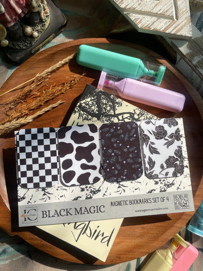 BLACK MAGIC — Magnetic Bookmark Set of 4 