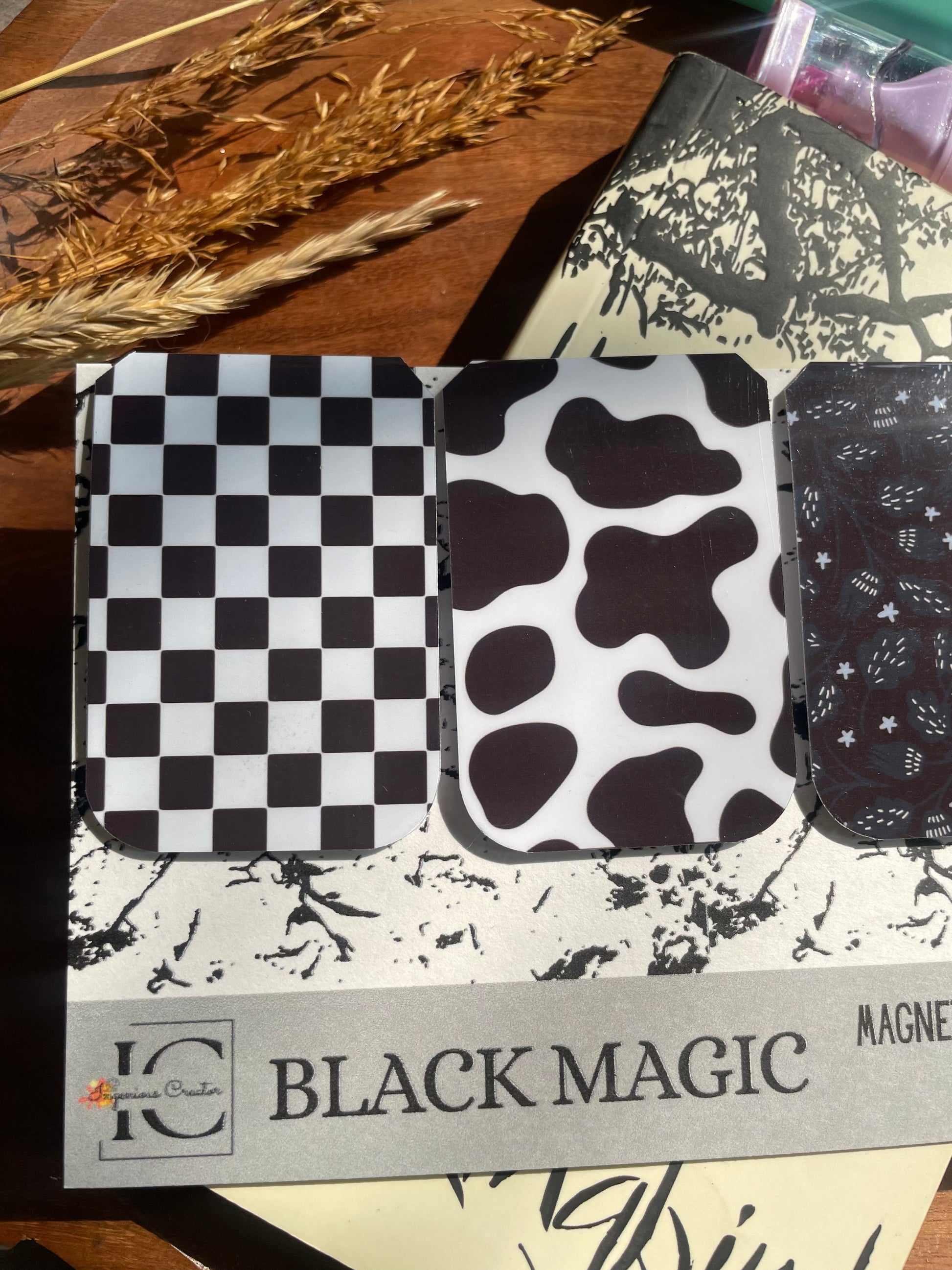 BLACK MAGIC — Magnetic Bookmark Set of 4 
