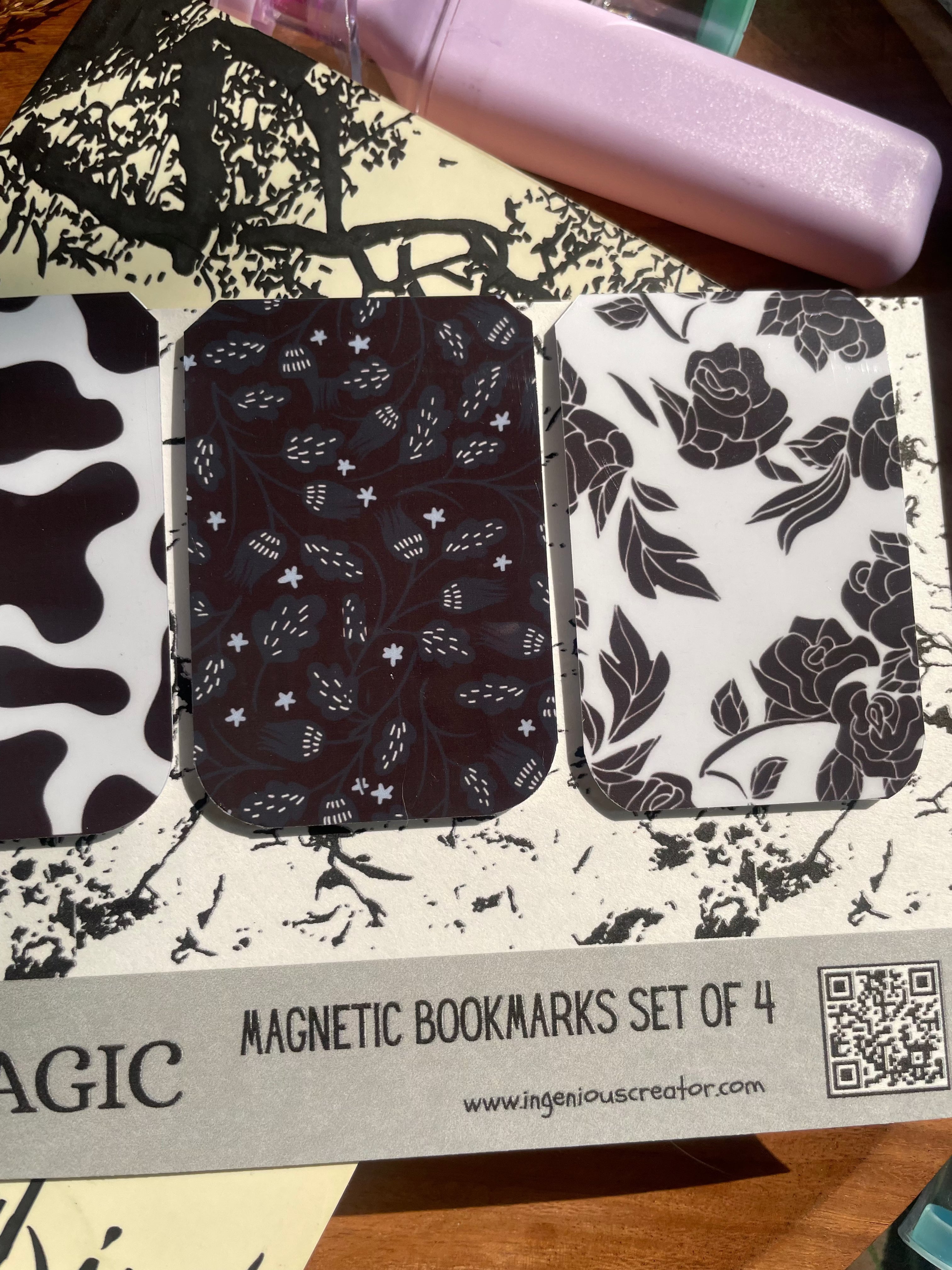 BLACK MAGIC — Magnetic Bookmark Set of 4 