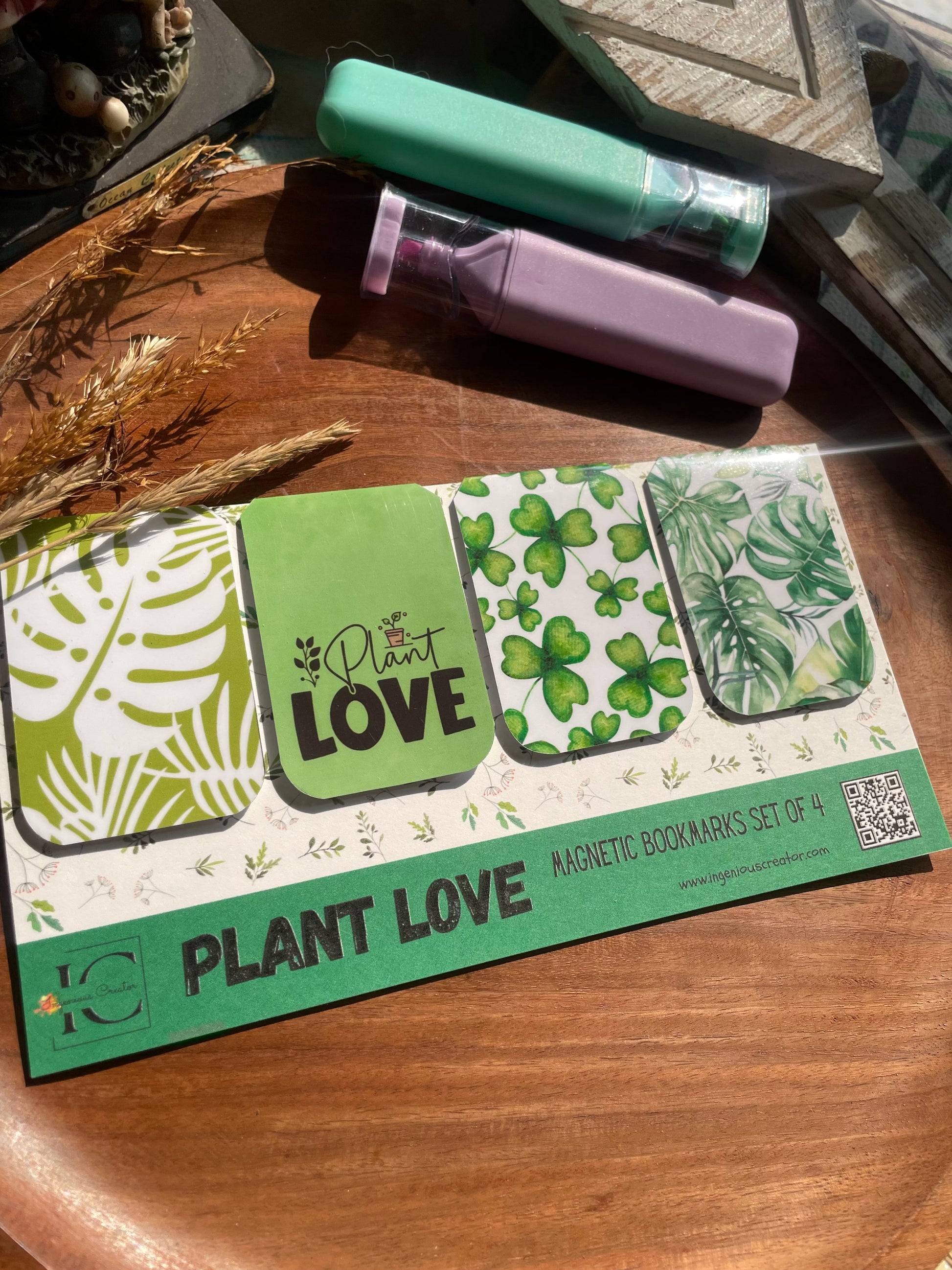 PLANT LOVE — Magnetic Bookmark Set of 4 