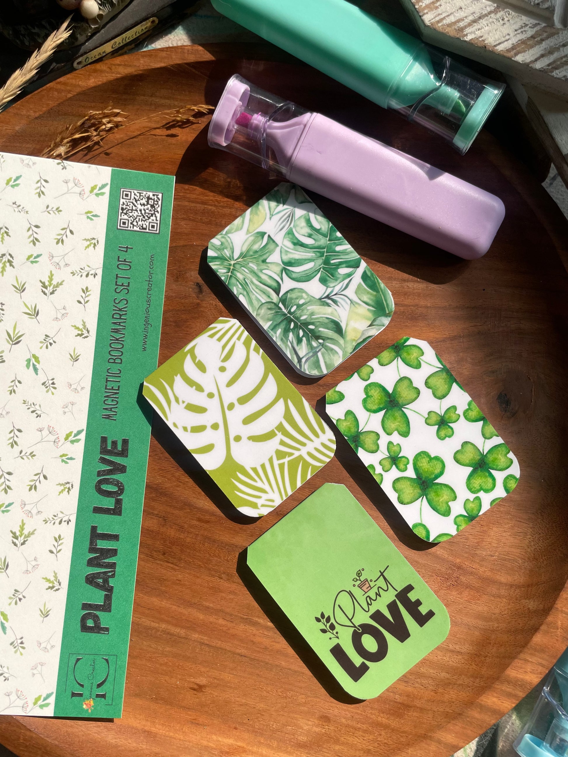 PLANT LOVE — Magnetic Bookmark Set of 4 