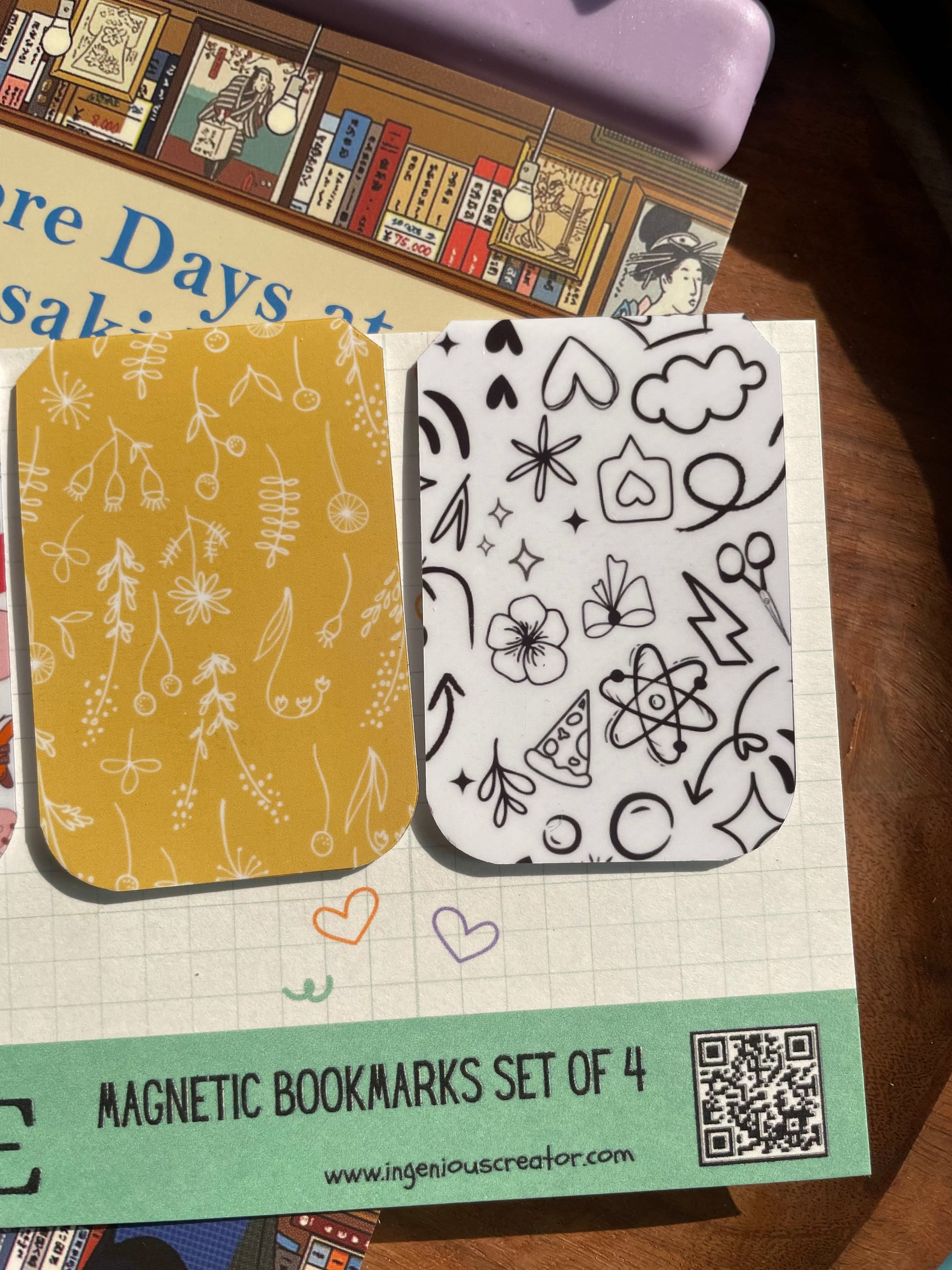 DOODLE — Magnetic Bookmark Set of 4 