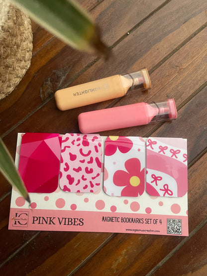 PINK LOVE— Magnetic Bookmark Set of 4 