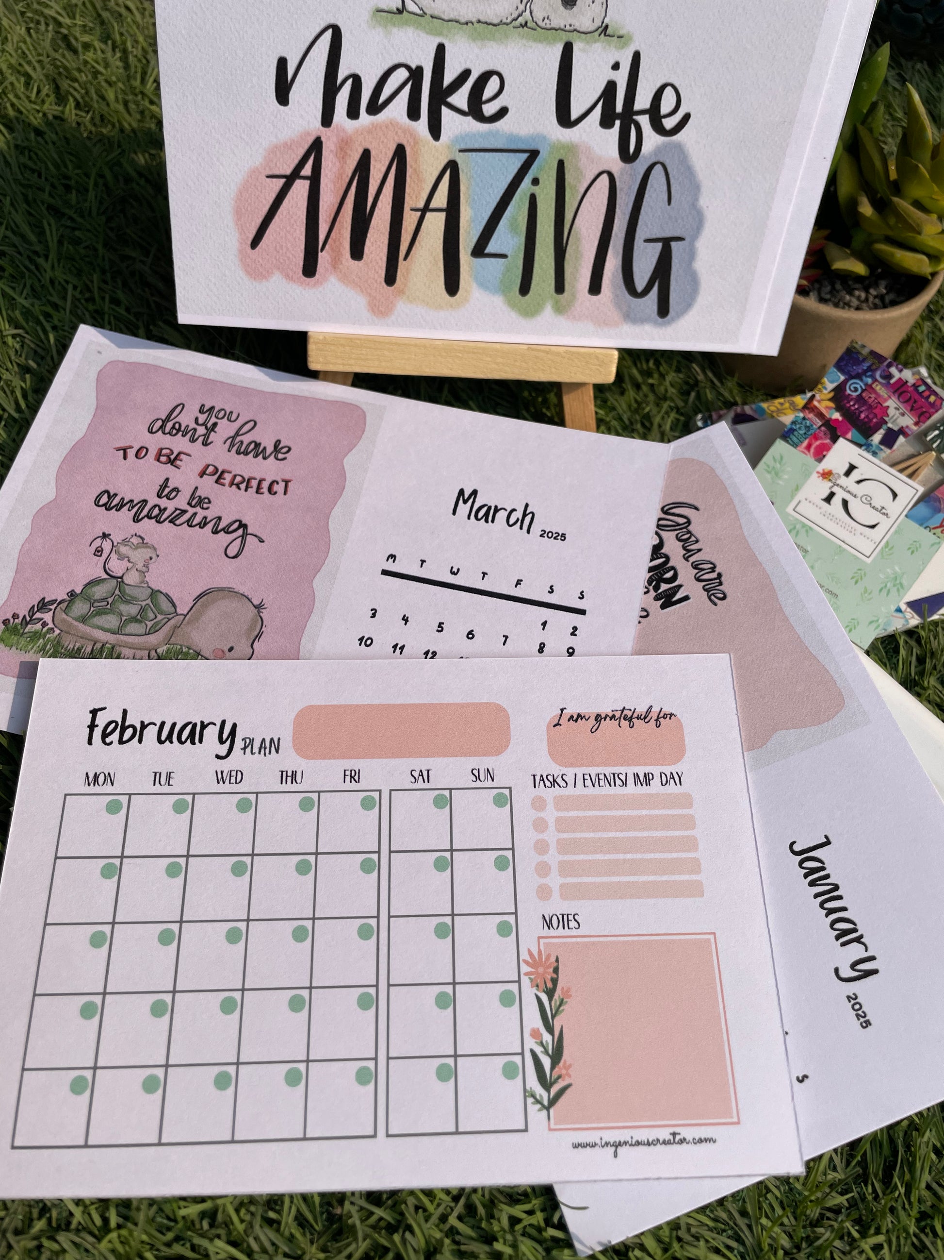 Make Life Amazing Planner Calendar 2025 - Ingenious Creator's Store