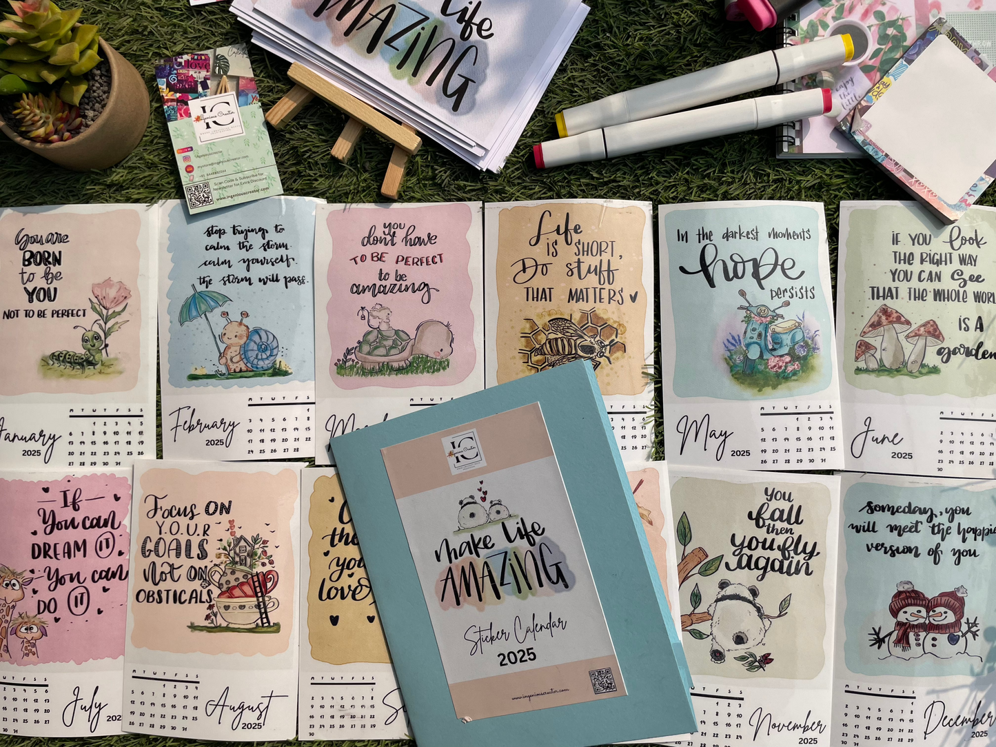 Make Life Amazing Sticker Calendar 2025 - Ingenious Creator's Store