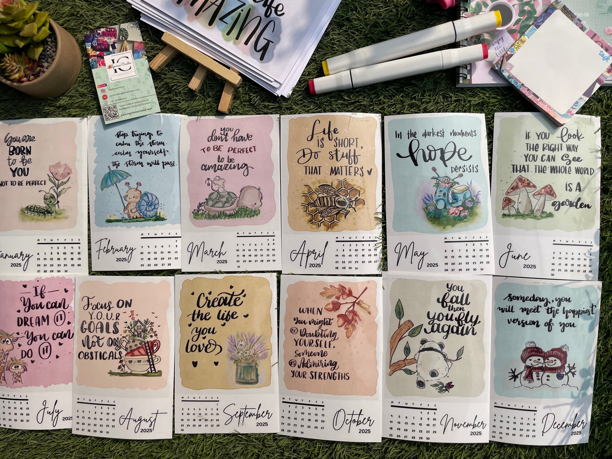 Make Life Amazing Sticker Calendar 2025 - Ingenious Creator's Store