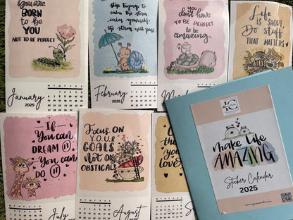 Make Life Amazing Sticker Calendar 2025 - Ingenious Creator's Store