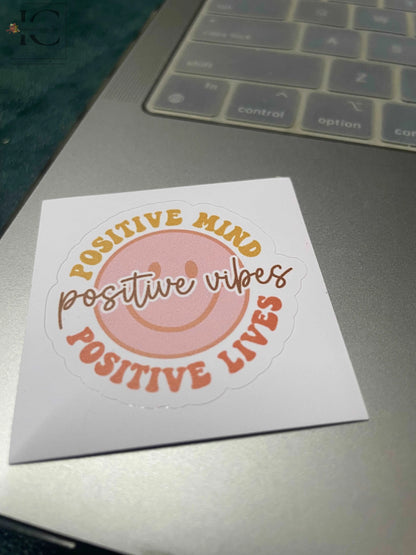 POSITIVE MIND POSITIVE VIBES STICKER - Ingenious Creator's Store