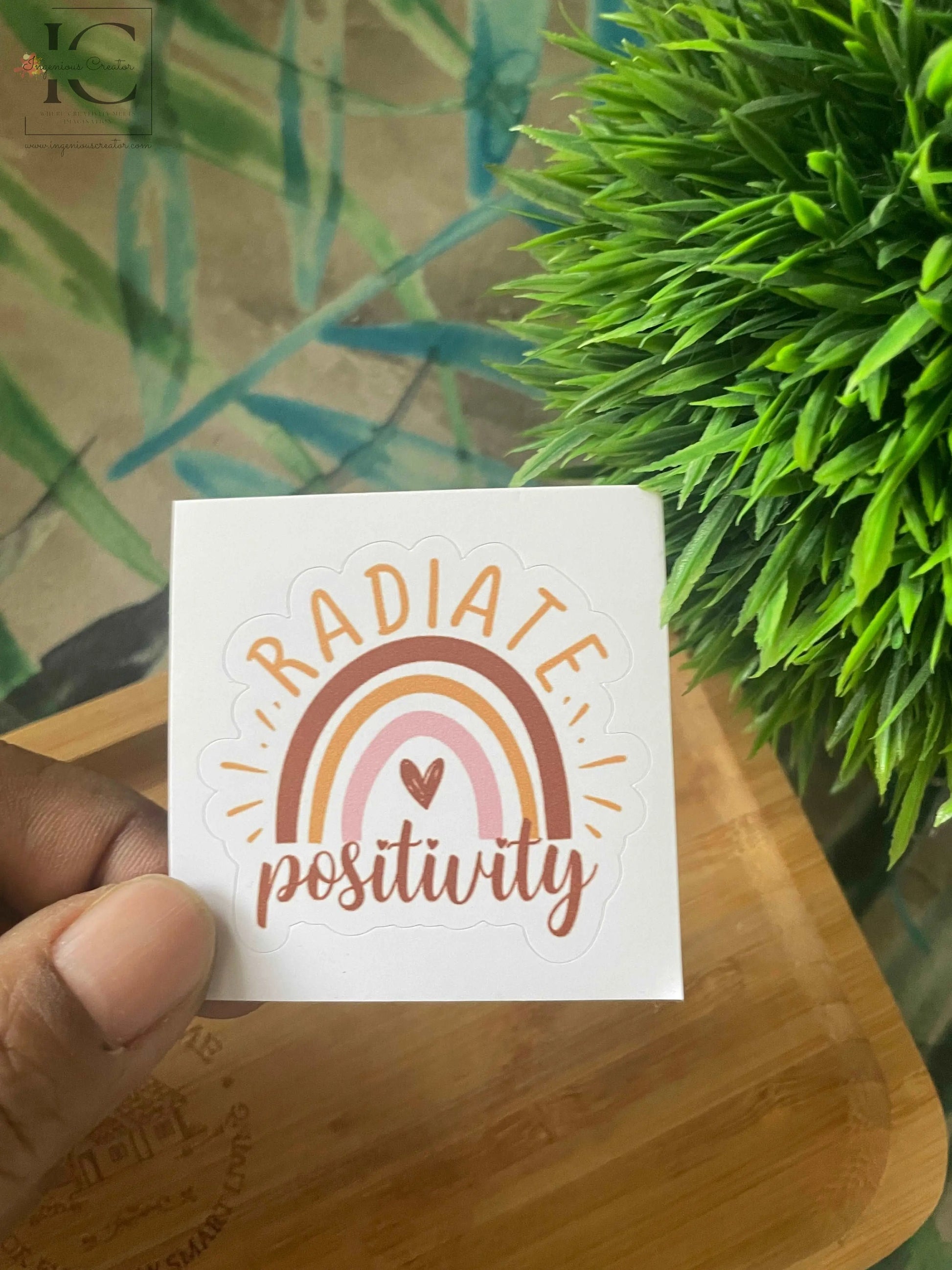 RADIATE POSITIVITY STICKER - Ingenious Creator's Store