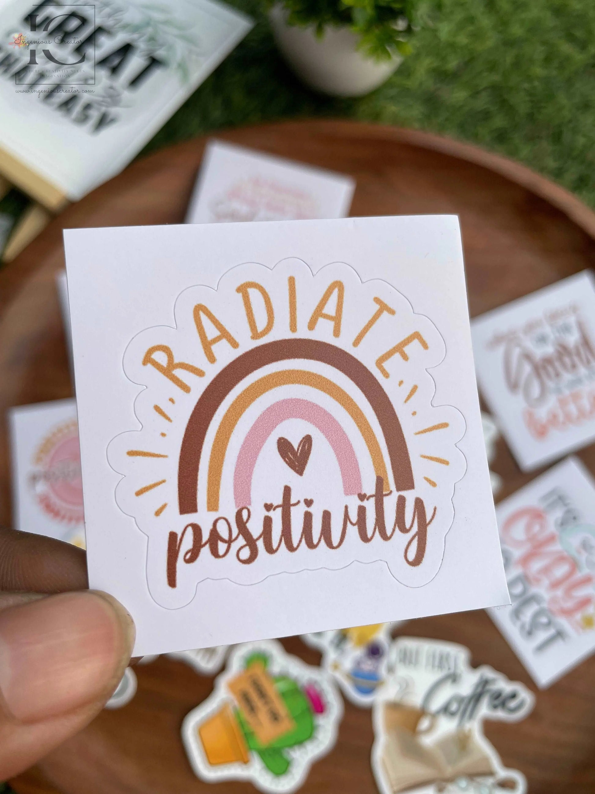 RADIATE POSITIVITY STICKER - Ingenious Creator's Store