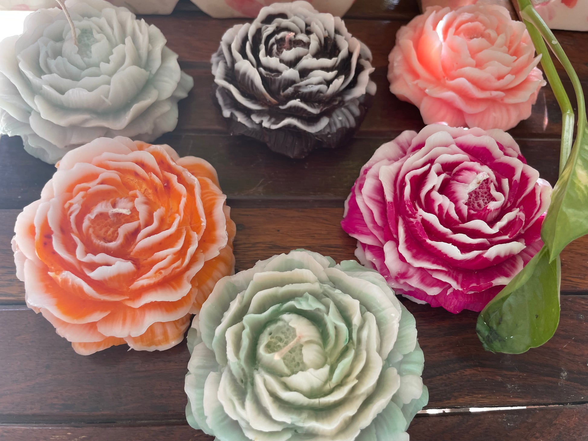 Scented Floral Peony Candle (Set of 2) - Ingenious Creator's