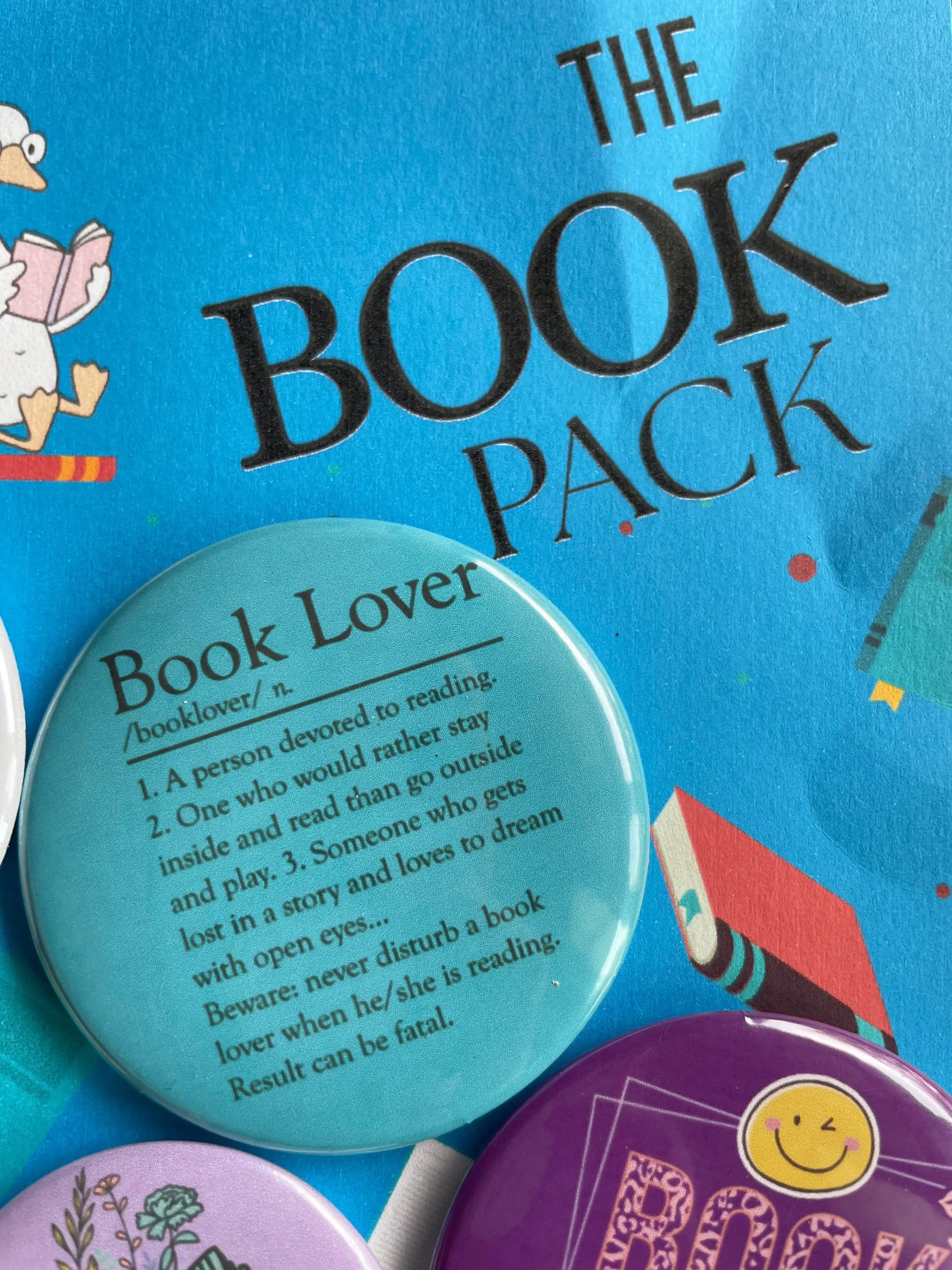 The Book Pack: Pin Badge Pack of Five. 