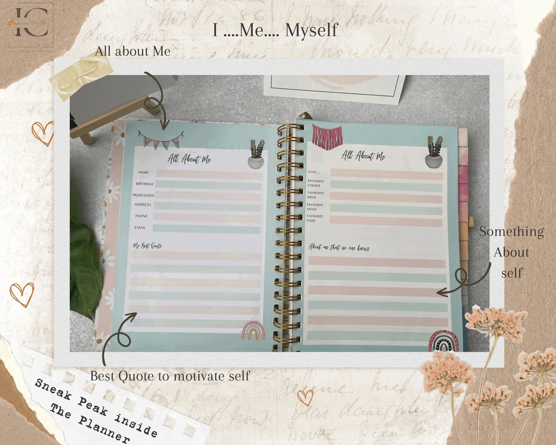 The Ultimate Undated Planner -Love Yourself - Ingenious Creator's Store