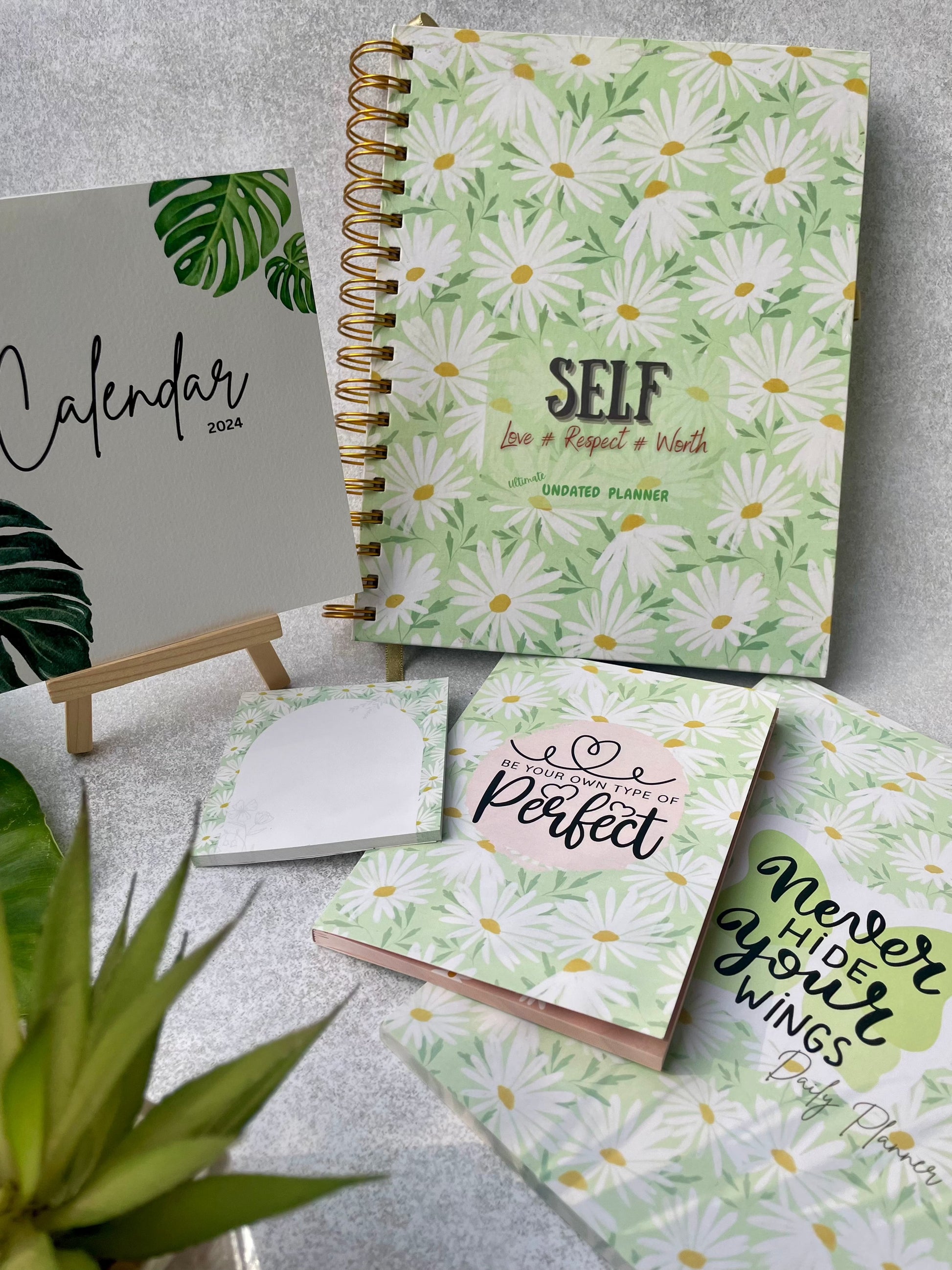 The Ultimate Undated Planner - Self Love Floral Combo - Ingenious Creator's Store