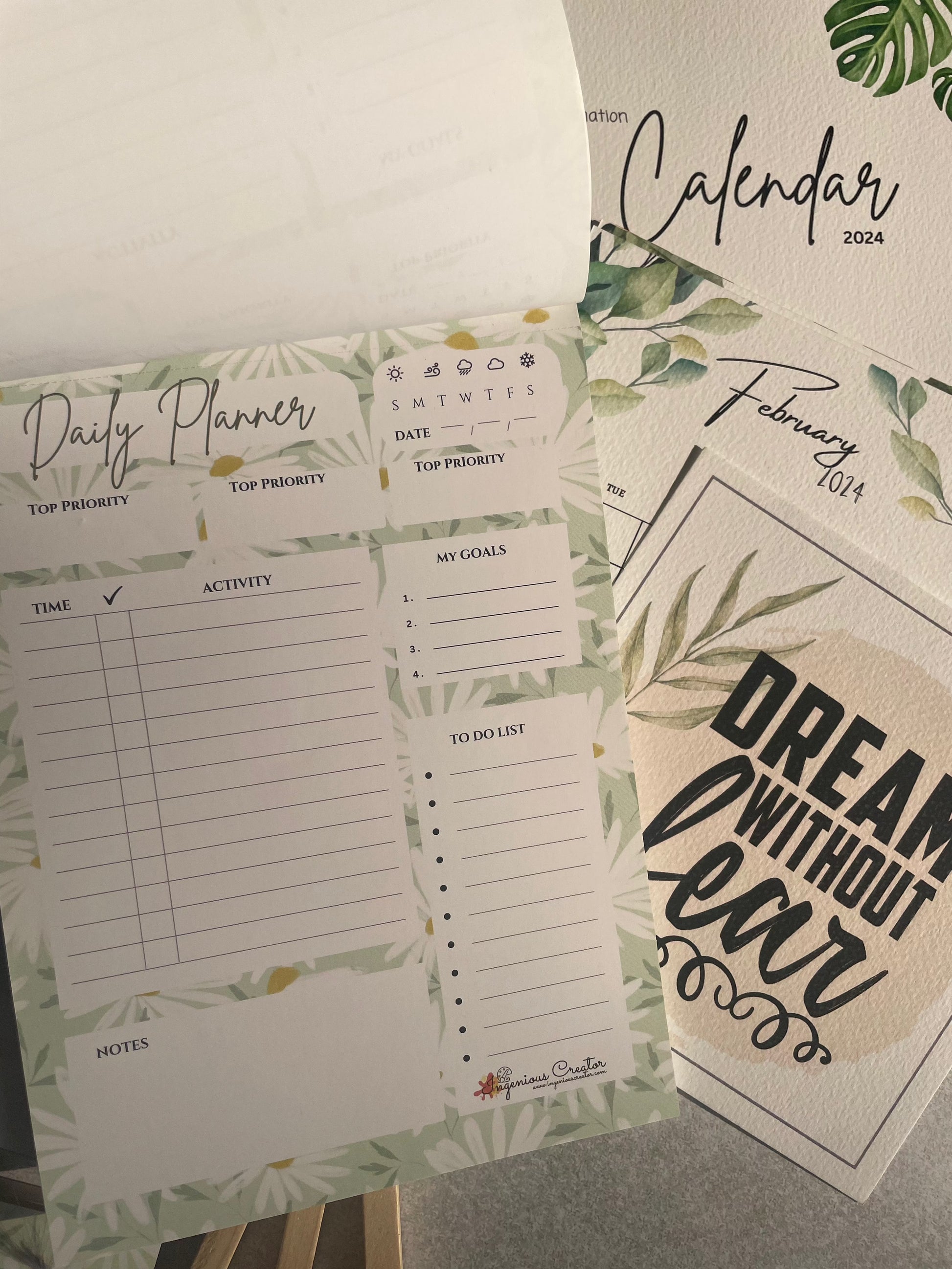 The Ultimate Undated Planner - Self Love Floral Combo - Ingenious Creator's Store