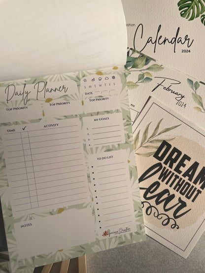 The Ultimate Undated Planner - Self Love Floral Combo - Ingenious Creator's Store